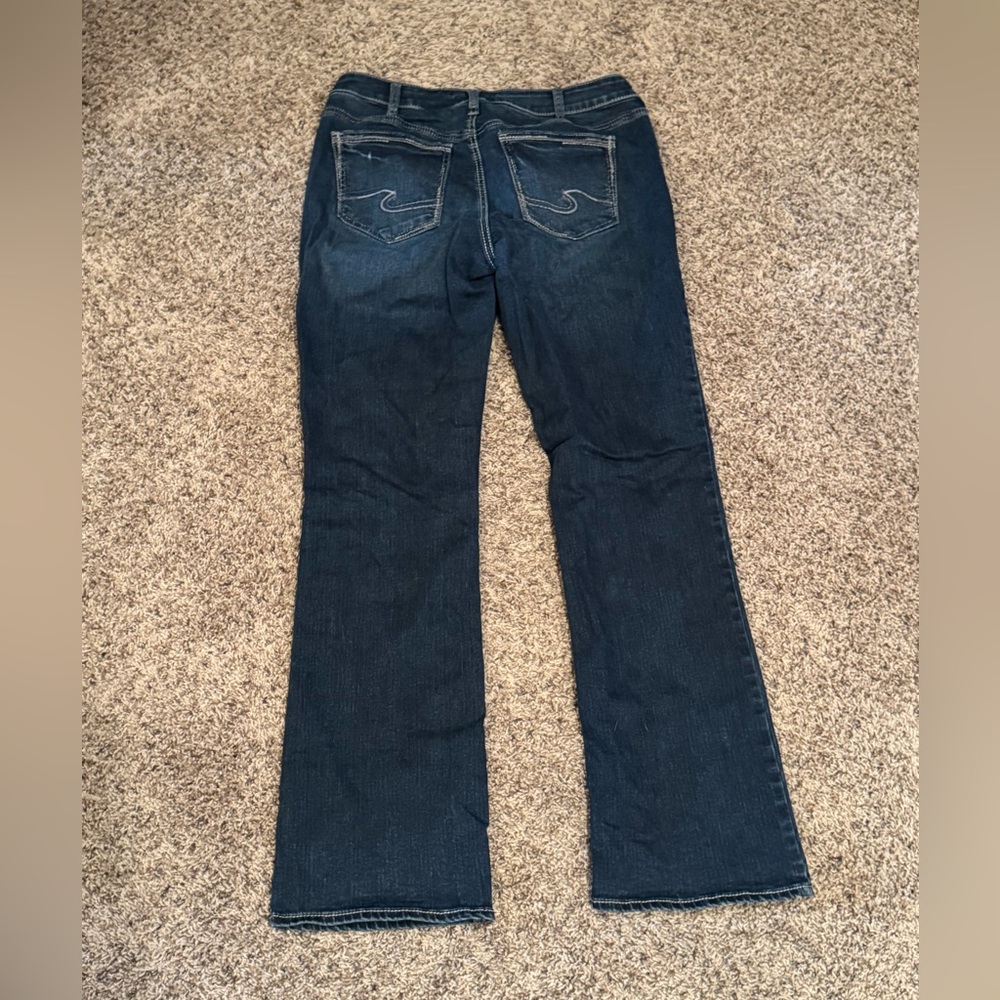 Silver Jeans Suki Slim Dark Blue Boot Cut Women's Jeans - Picture 2 of 4